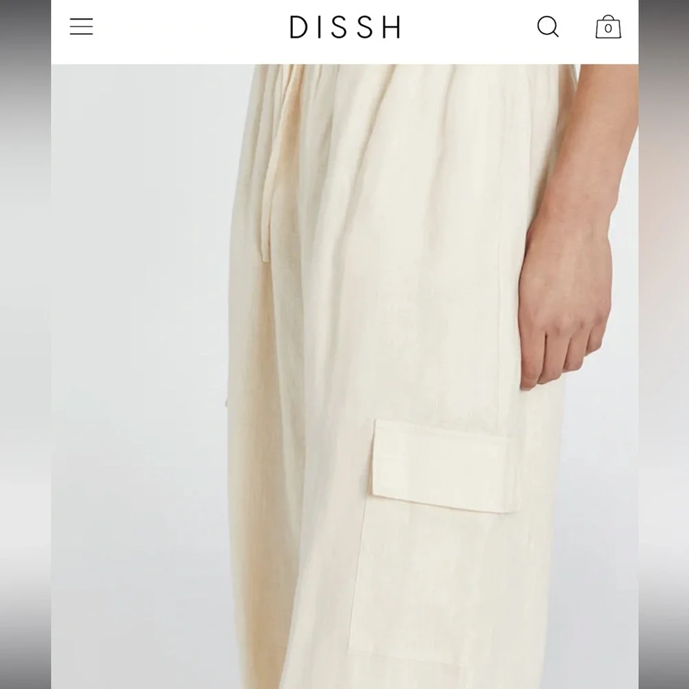 DISSH Cream Wide-Leg Pants - Picture 10 of 11